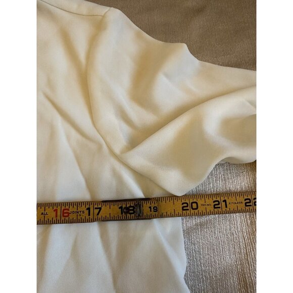 Coldwater Creek Women’s Petite Small PS White Blouse Flowy Bell Sleeve Top Shirt - Picture 7 of 8